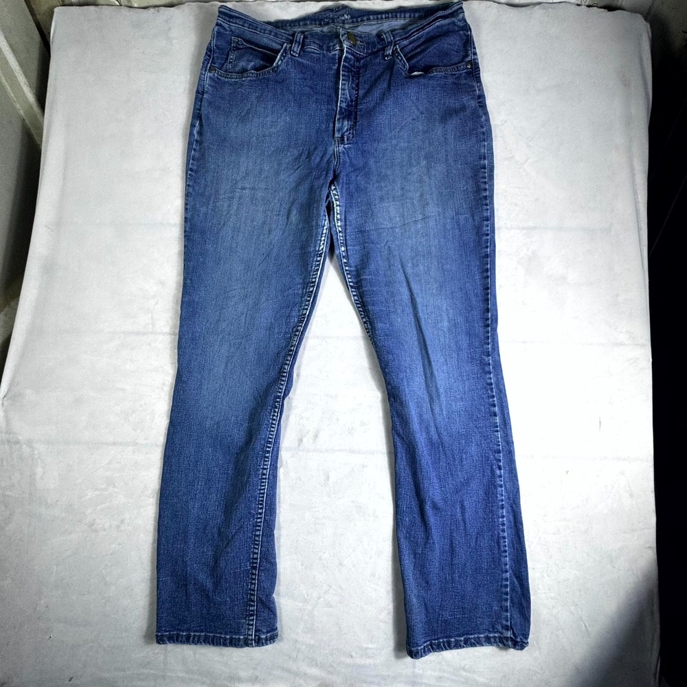 Riders by Lee Indigo Classic Fit Straight Leg Jeans Womens 16L Blue Faded Denim